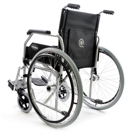 Tani wózek inwalidzki stalowy na ramie składanej